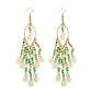Zenat 2020 Vintage White Bead Tassel Jhumka
