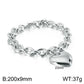 Asscher Cut 8mm Waterproof Stainless Steel Bracelet