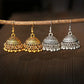 Zenat Silver Color Jhumka Earrings
