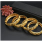 24K Gold Color Charm Bangles Adjustable