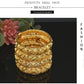 24K Gold Color Charm Bangles Adjustable