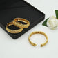 24K Gold Color Charm Bangles Adjustable