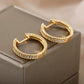 Zenat Round Hoop Stainless Steel Earrings for Women