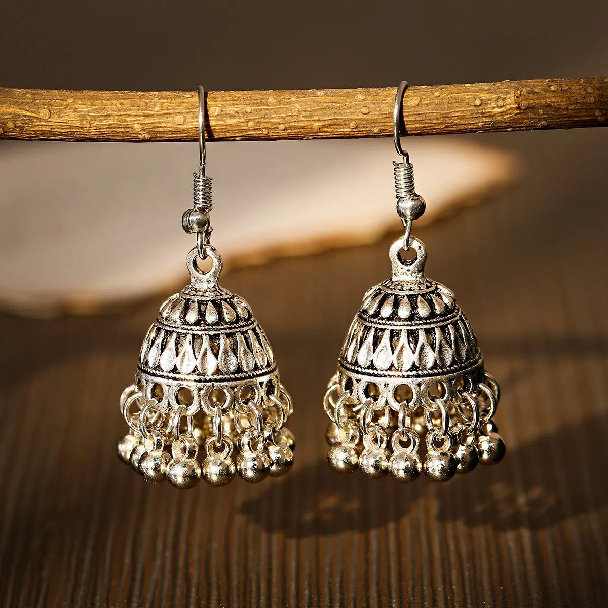 Zenat Trendy Indian Jhumka Charm Stud Earrings