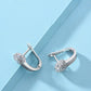 Fine Jewelry 925 Sterling Silver Earrings Inlaid With Zircon Crystal Flower Earrings Charm Jewelry For Women Gift Engagement Wed