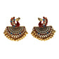 Zenat Ethnic Peacock Pearl Tassel Jhumka Earrings