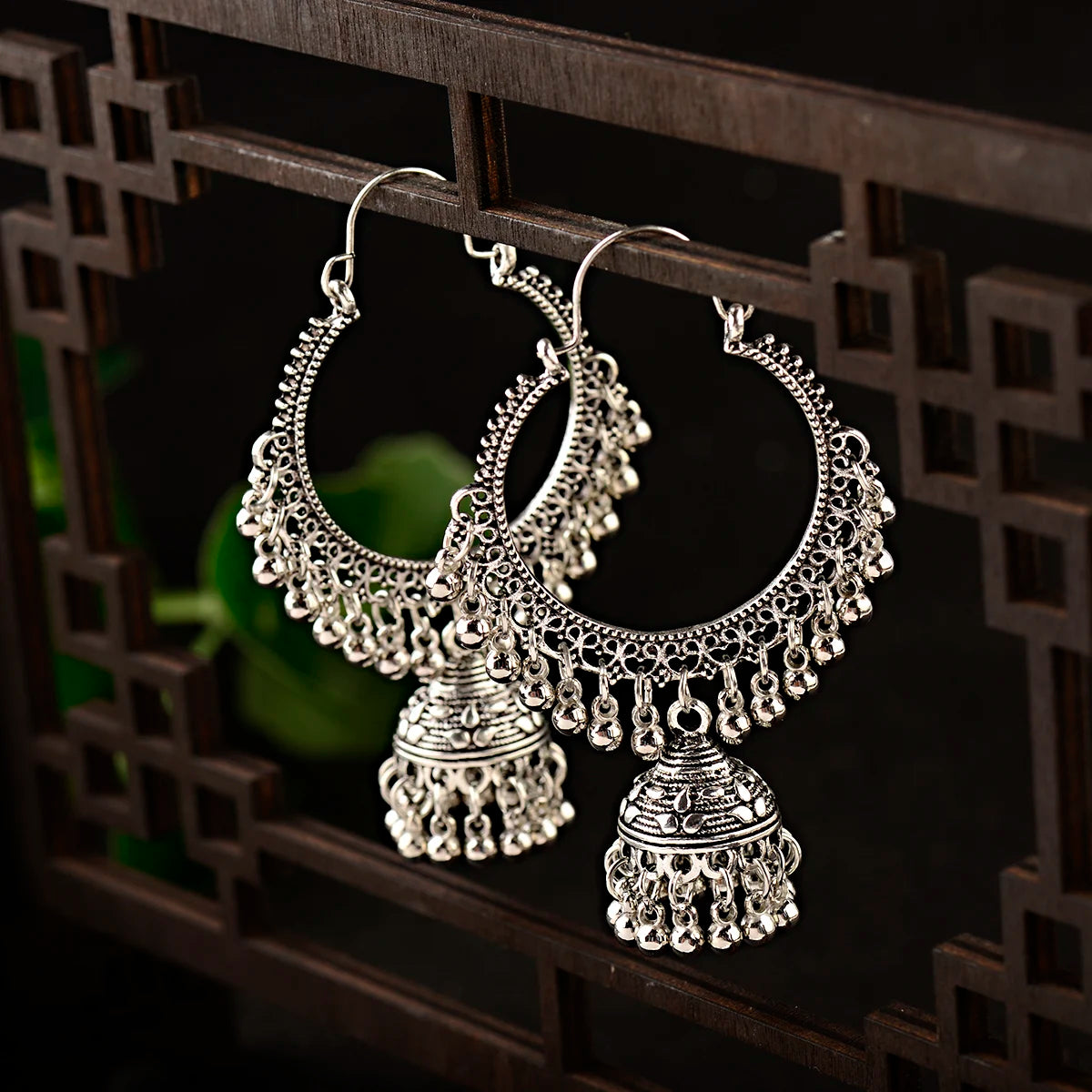 Zenat Trendy Indian Jhumka Charm Stud Earrings