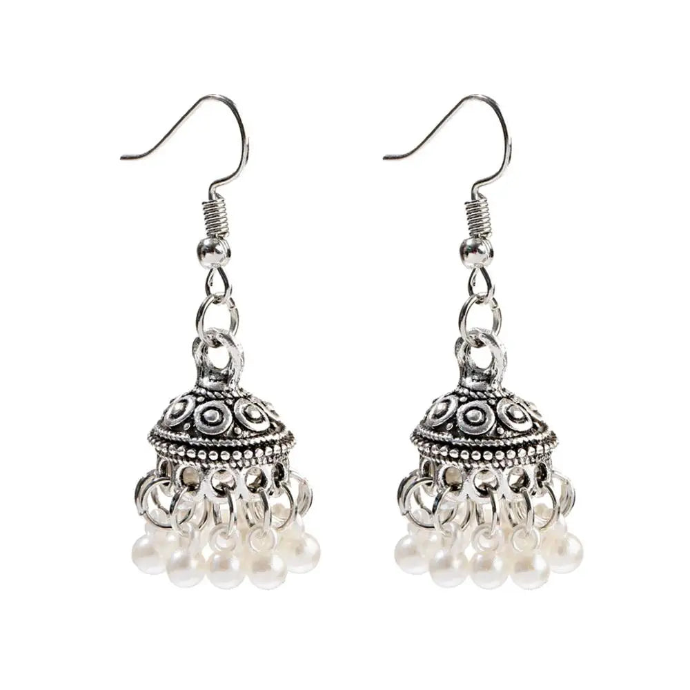 Zenat Trendy Indian Jhumka Charm Stud Earrings