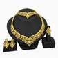 Zenat Dubai Gold Color 24k Luxury Necklace Set