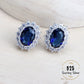 Zenat Blue Zirconia Silver 925 Women Bridal  Necklace Set
