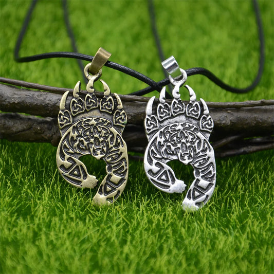 Zenat Bear Paw Veles Viking Pendant Necklace