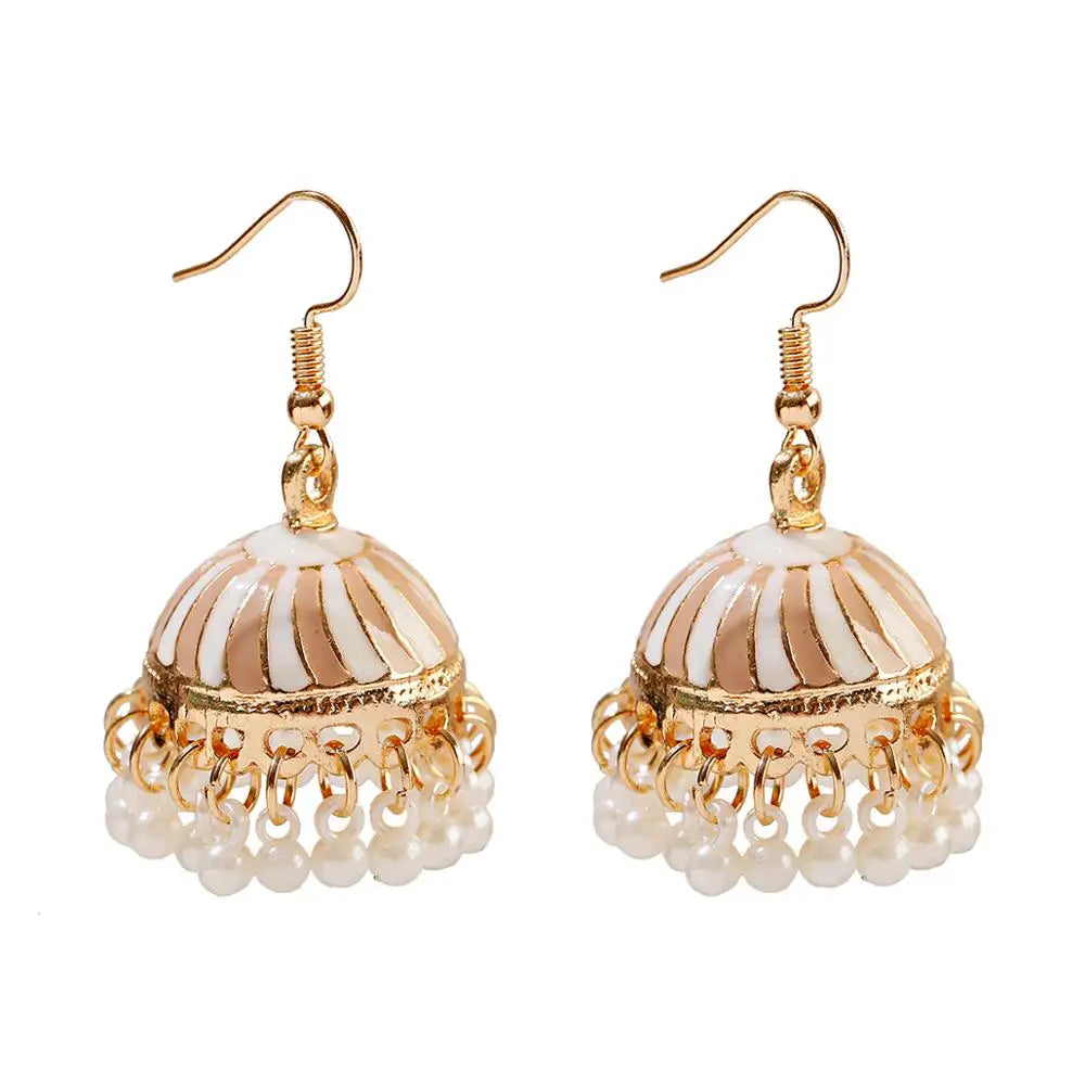 Zenat Trendy Indian Jhumka Charm Stud Earrings