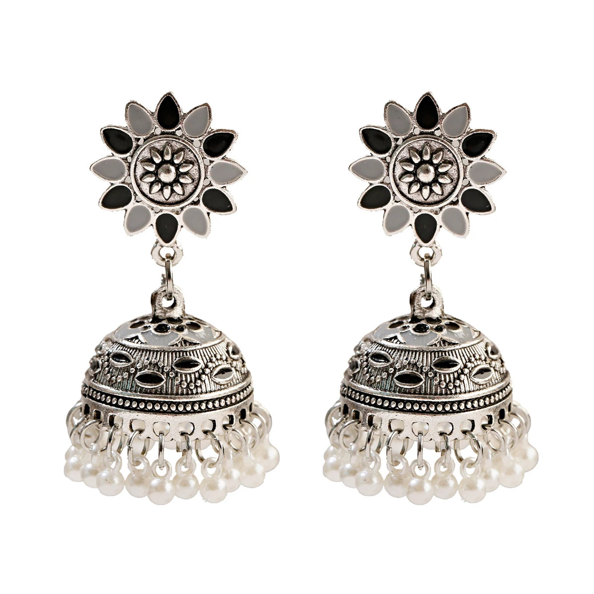 Zenat Trendy Indian Jhumka Charm Stud Earrings