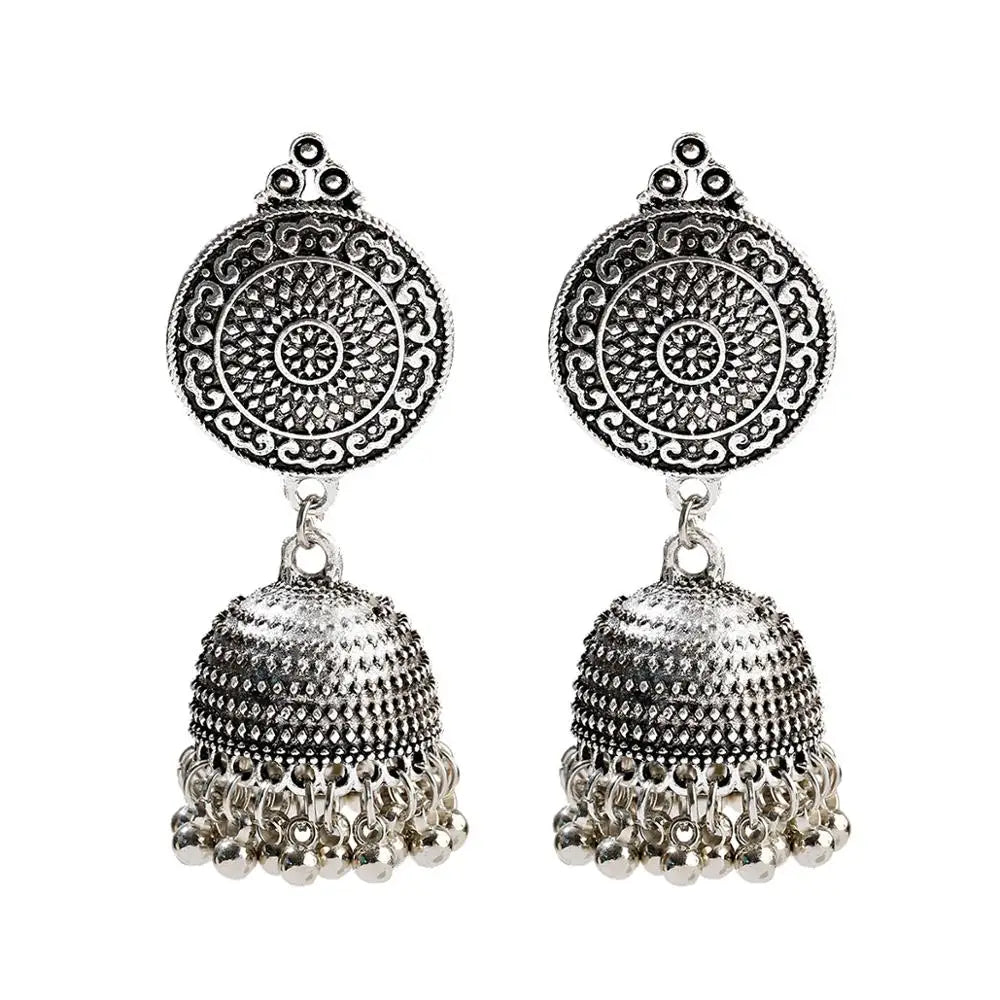 Zenat Trendy Indian Jhumka Charm Stud Earrings