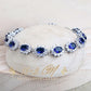 Zenat Blue Zirconia Silver 925 Women Bridal  Necklace Set