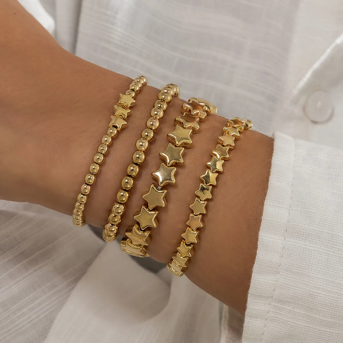 Star Bracelet Set Women's Gold/Silver Bracelets