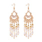 Zenat 2020 Vintage White Bead Tassel Jhumka