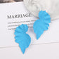 Zenat Geometric Ginkgo Leaf Drop Earrings
