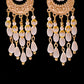 Zenat 2020 Vintage White Bead Tassel Jhumka