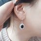 Luxury 925 Silver Needle Pendant Necklace Hoop Earrings Sets For Wedding Femme Pendant Chain Necklace Party Gifts