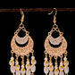 Zenat 2020 Vintage White Bead Tassel Jhumka