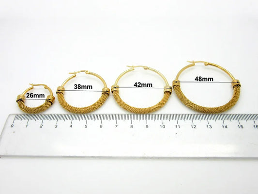 Zenat 2-Color Hoop Earrings – Trendy Women Jewelry
