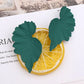Zenat Geometric Ginkgo Leaf Drop Earrings
