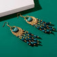 Zenat 2020 Vintage White Bead Tassel Jhumka