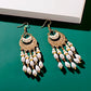 Zenat 2020 Vintage White Bead Tassel Jhumka