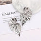 Zenat Geometric Ginkgo Leaf Drop Earrings