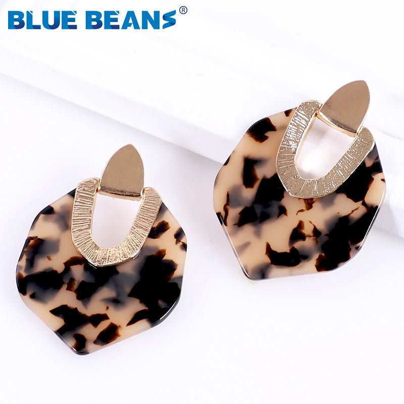 Zenat Bohemian Acrylic Earrings – Colorful Minimalist Statement