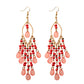 Zenat 2020 Vintage White Bead Tassel Jhumka