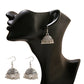 Zenat Silver Color Jhumka Earrings