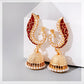 Zenat Ethnic Peacock Pearl Tassel Jhumka Earrings