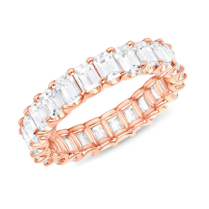Huitan Luxury Micro Paved Square Cubic Zirconia Promise Love Rings for Women Engagement Wedding Jewelry Hot Sale Drop Ship Ring