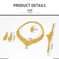 Zenat Dubai Gold Color 24k Luxury Necklace Set