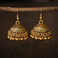 Zenat Silver Color Jhumka Earrings