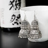 Zenat Tibetan Silver Two-Bell Tassel Jhumka