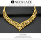 Zenat Dubai Gold Color 24k Luxury Necklace Set
