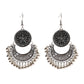 Zenat Silver Color Jhumka Earrings