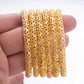 24k 6Pcs Lot Gold Color Bangles For Women Wedding
