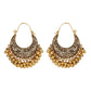 Zenat Retro Boho Silver Tassel Flower Jhumka