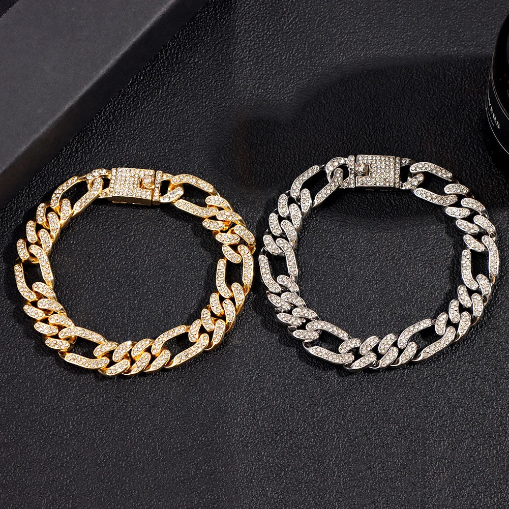 Zenat Iced Out Chunky Cuban Anklet for Women