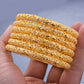 24k 6Pcs Lot Gold Color Bangles For Women Wedding
