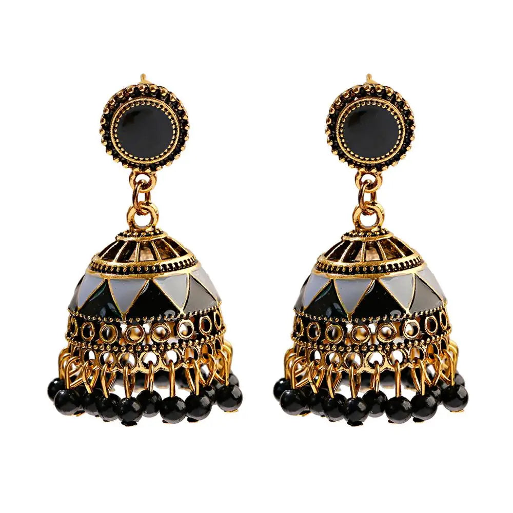 Zenat Trendy Indian Jhumka Charm Stud Earrings