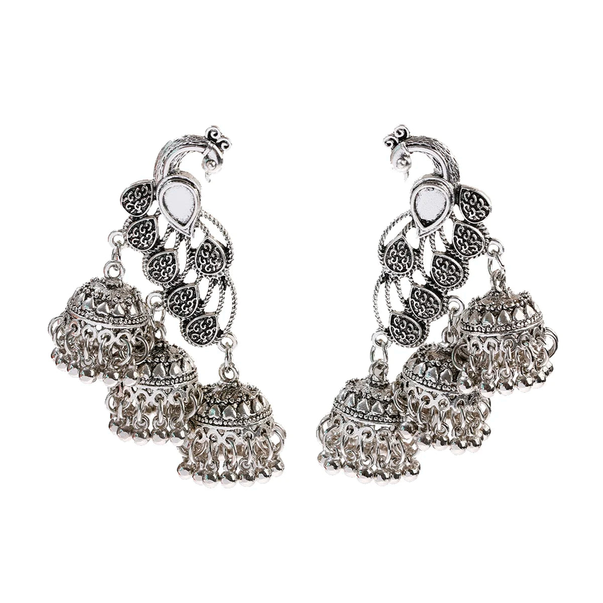 Zenat Trendy Indian Jhumka Charm Stud Earrings