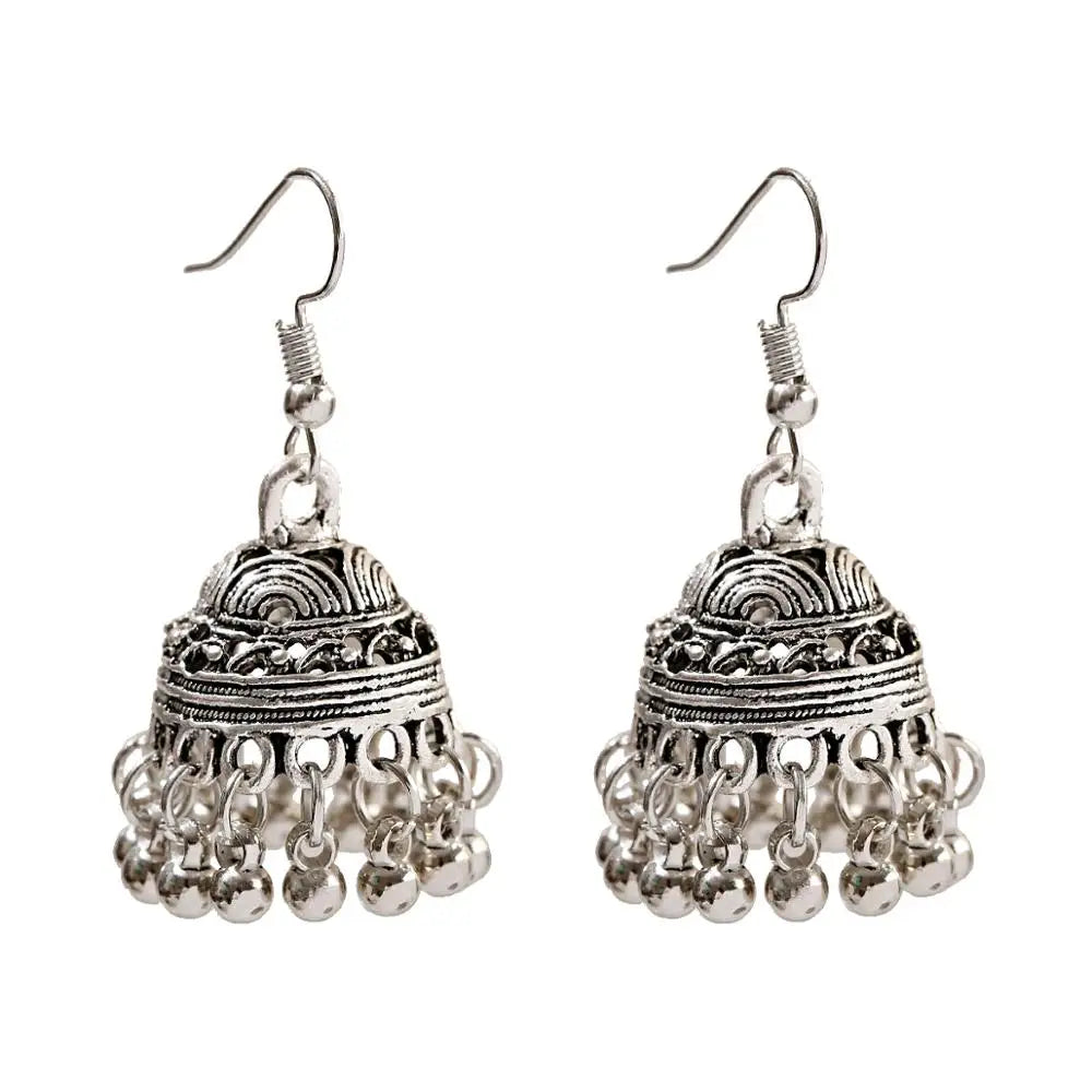 Zenat Trendy Indian Jhumka Charm Stud Earrings