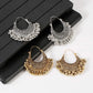 Zenat Retro Boho Silver Tassel Flower Jhumka