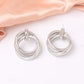 Exaggerated Twisted Dangle Earrings for Women Gold Color Metal Drop Earrings Heavy Multi Circles Earrings pendientes mujer