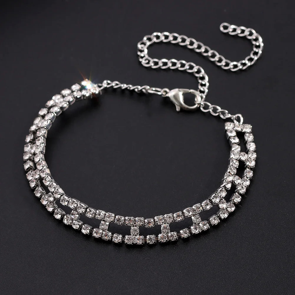 Zenat Iced Out Chunky Cuban Anklet for Women